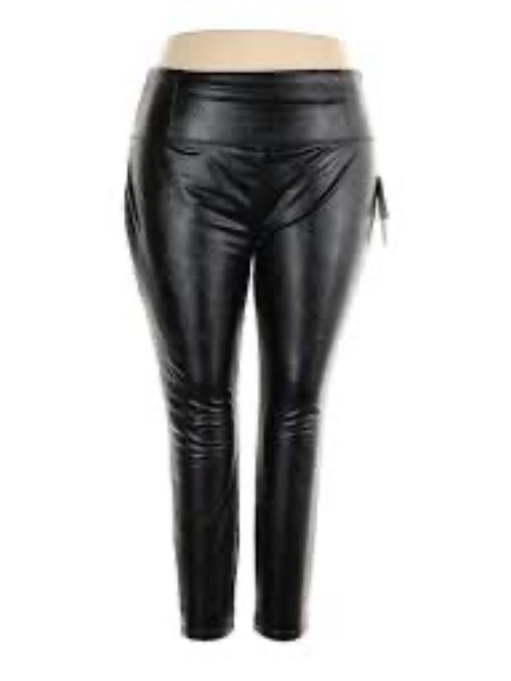 Shinestar Black Faux Leather leggings